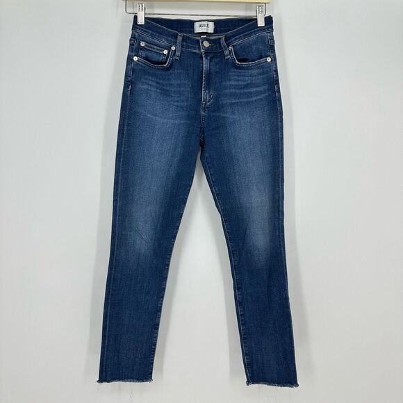AGOLDE Sophie High Rise Raw Hem Crop Skinny‎ Denim Jean Size 27 Style A018-3005. - Picture 3 of 13